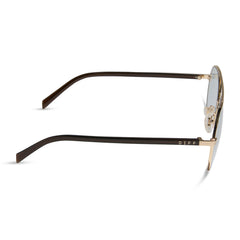 JOJO FLETCHER - JOELLE + GOLD + CHOCOLATE CRYSTAL + GREY TINT SUNGLASSES