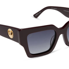 GENERAL LEIA™ - REGAL AUBERGINE CRYSTAL + SPACE GREY GRADIENT + POLARIZED SUNGLASSES