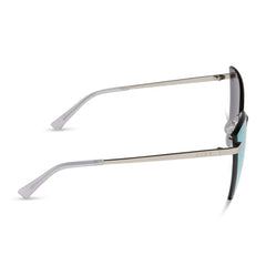 BECKY V - SILVER + LAVENDER MIRROR SUNGLASSES