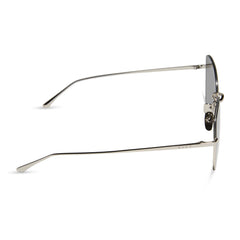KINSLEY - SILVER + SILVER MIRROR + POLARIZED SUNGLASSES