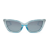 CINDERELLA YOUTH - BLUE CRYSTAL GLITTER + BLUE DUST GRADIENT + POLARIZED SUNGLASSES