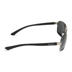 MATCHPOINT - SILVER + MATTE BLACK + GREY + POLARIZED SUNGLASSES