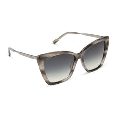 BECKY II - SMOKE MARBLE + GREY GRADIENT SUNGLASSES