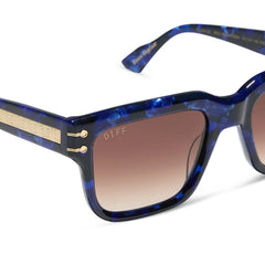 PRINCE FIYERO - MIDNIGHT BLUE TORTOISE + WARM BROWN SUNGLASSES