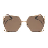 DONNA IV - BRUSHED GOLD + TRUFFLE SUNGLASSES