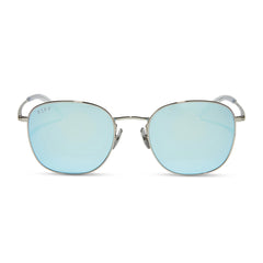 AXEL - SILVER + TURQUOISE ICE MIRROR SUNGLASSES