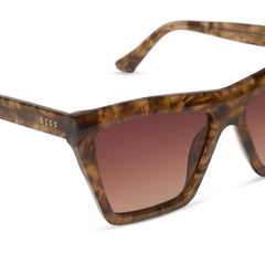 JESSIE JAMES DECKER - VIVI + BLACK WALNUT TORTOISE + BROWN GRADIENT SUNGLASSES