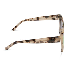 ARIANA - CREAM TORTOISE + PINK MIRROR SUNGLASSES