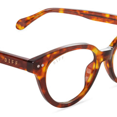 CARLY - AMBER TORTOISE + GLASSES