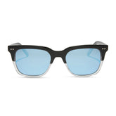 MR. FANTASTICâ„¢ - RETRO BLACK TO CLEAR GRADIENT + QUANTUM BLUE MIRROR + POLARIZED SUNGLASSES