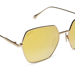 HARLOWE - GOLD + BRILLIANT GOLD MIRROR SUNGLASSES