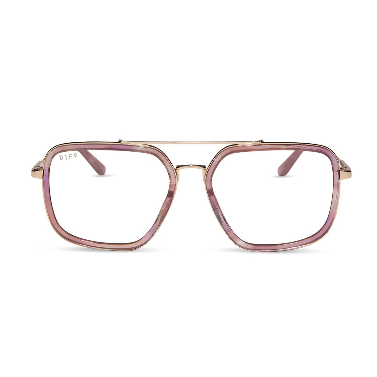 JORDAN - GOLD + FLEUR TORTOISE TEMPLE TIPS + GLASSES