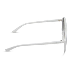 TOSCA II - WHITE CLOUD + GREY GRADIENT + SILVER FLASH SUNGLASSES