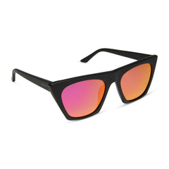 AVRIL - MATTE BLACK + SUNSET MIRROR SUNGLASSES