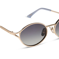 JESSIE JAMES DECKER - LIMONCELLO + GOLD + MILKY BLUE PEARL + GREY GRADIENT SUNGLASSES