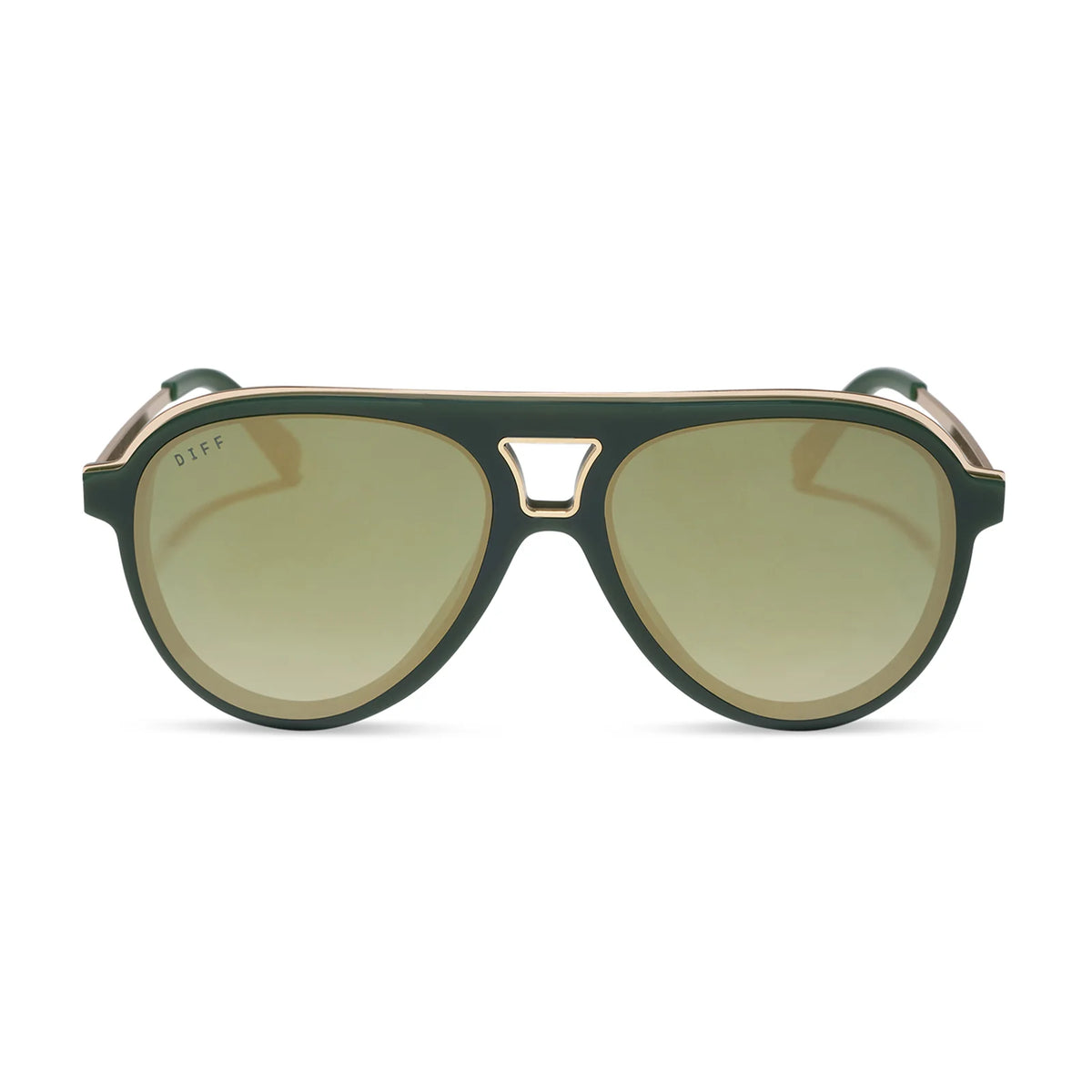 TOSCA III - FAIRWAY GREEN + ALOE GREEN GRADIENT + LIGHT GOLD FLASH SUNGLASSES