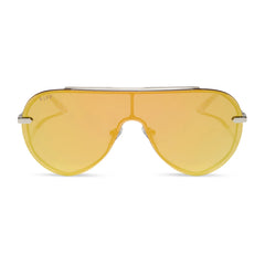 IMANI - SILVER + GOLD MIRROR SUNGLASSES
