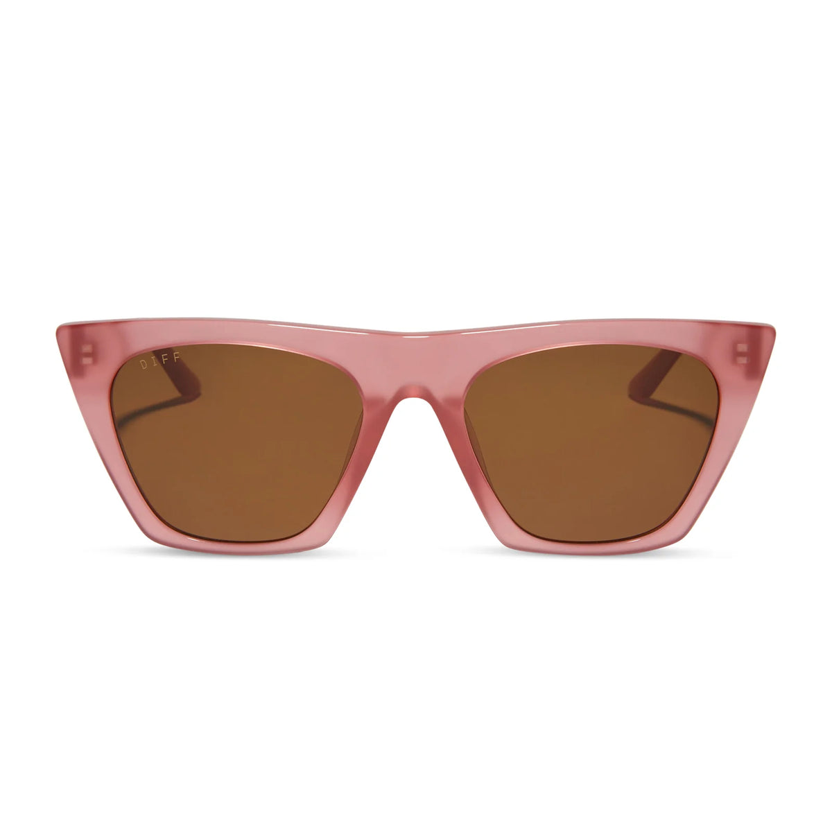 AVRIL - GUAVA + BROWN SUNGLASSES