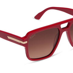 JULIEN NAVIGATOR - ROUGE VOGUE + WARM BROWN GRADIENT SUNGLASSES