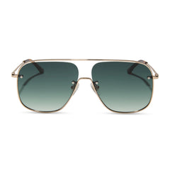 CYNTHIA - GOLD + RICH TORTOISE TEMPLE TIPS + G15 GRADIENT + POLARIZED SUNGLASSES