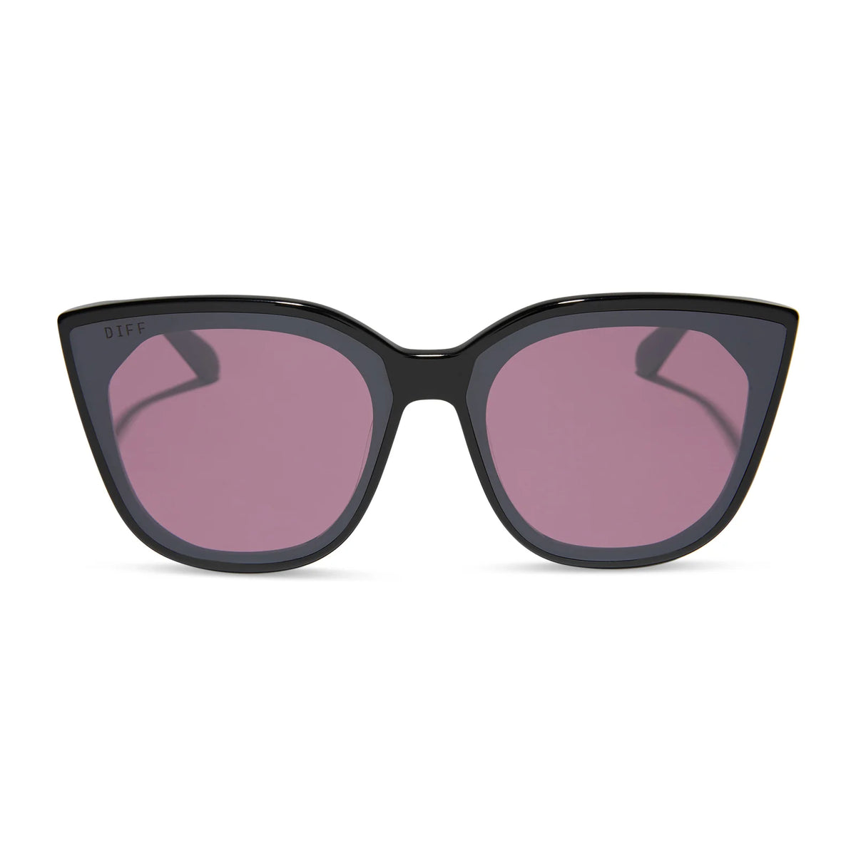 GJELINA - BLACK + AUBERGINE + SILVER FLASH SUNGLASSES