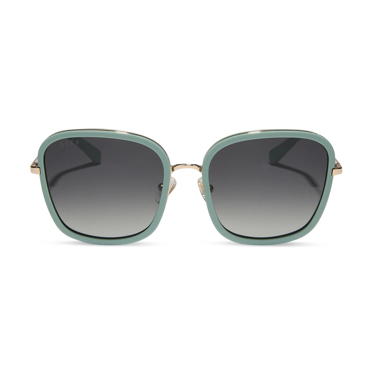 GENEVIVE - STEEL TEAL + GREY GRADIENT SUNGLASSES