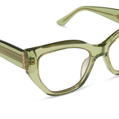 THAILAND - LIGHT GREEN CRYSTAL + GLASSES