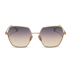 HARLOWE - BRUSHED GOLD + TWILIGHT GRADIENT SUNGLASSES