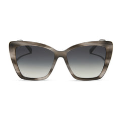 BECKY II - SMOKE MARBLE + GREY GRADIENT SUNGLASSES