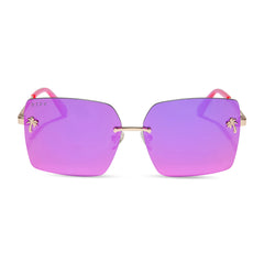 JENA SIMS - ROOKIE + HOT PINK + HOT PINK MIRROR SUNGLASSES