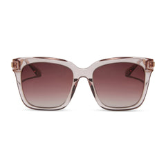 BELLA - LIGHT PINK CRYSTAL + WINE GRADIENT SUNGLASSES