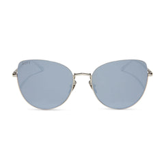 KINSLEY - SILVER + SILVER MIRROR + POLARIZED SUNGLASSES