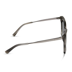 BECKY II - SMOKE MARBLE + GREY GRADIENT SUNGLASSES