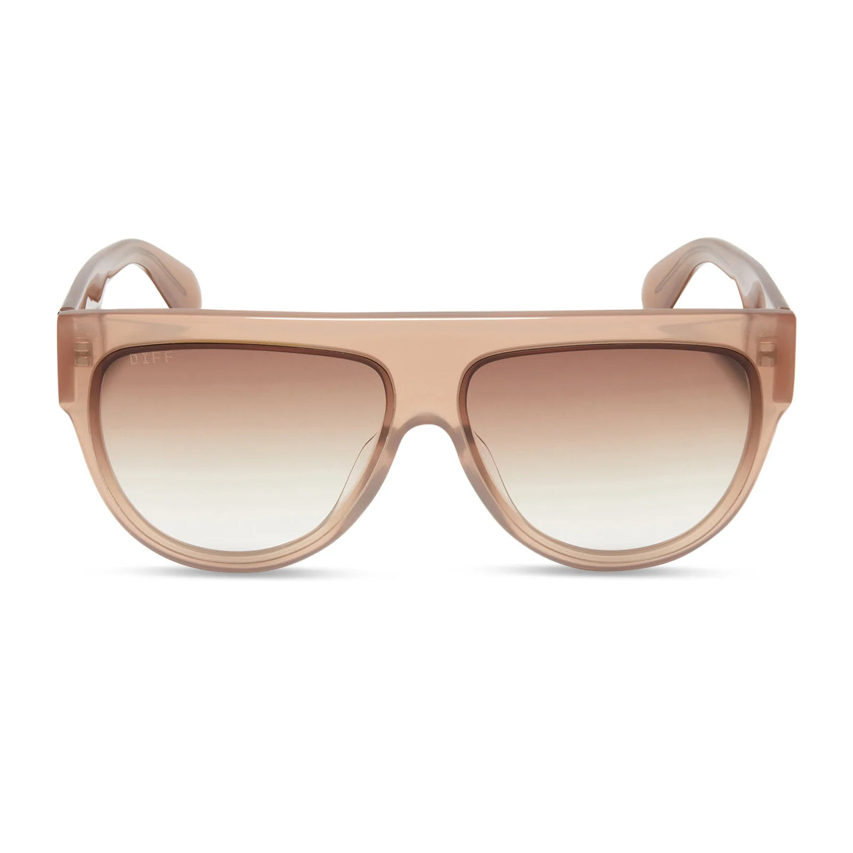 GEORGIE - WARM TAUPE + BROWN GRADIENT SUNGLASSES