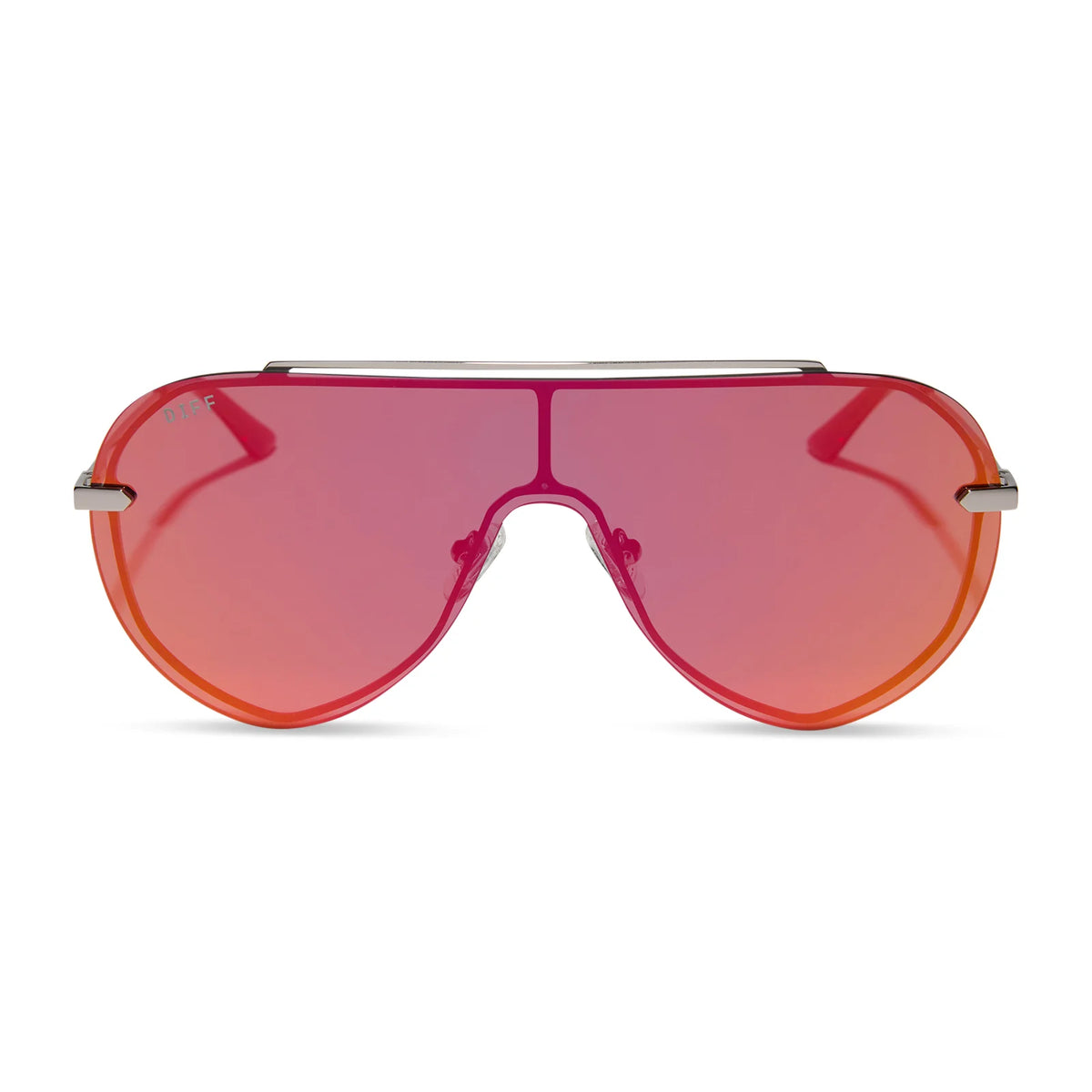 IMANI - GUNMETAL + RED HOT SUMMER MIRROR SUNGLASSES