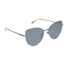 KINSLEY - SILVER + SILVER MIRROR + POLARIZED SUNGLASSES