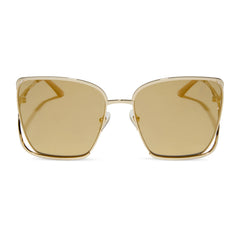FRANCESCA - GOLD + CAFÉ OLE + GOLD FLASH POLARIZED SUNGLASSES