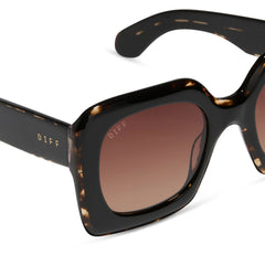 SAVOIR SQUARE - DARK TORTOISE + BROWN GRADIENT SUNGLASSES