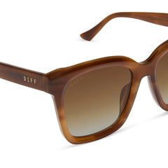 MEREDITH - TAWNY TORTOISE + BROWN GRADIENT + POLARIZED SUNGLASSES