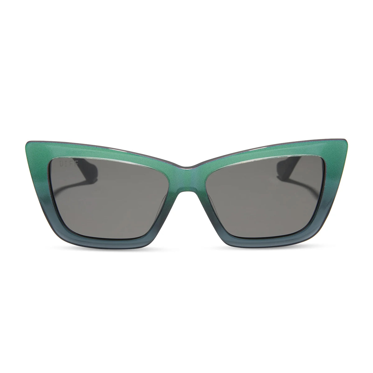 ELPHABA EMERALD - ENCHANTING EMERALD TO BLACK + SHADOWY GREY SUNGLASSES