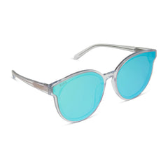 GEMMA - OPALESCENT TURQUOISE + TURQUOISE ICE MIRROR SUNGLASSES