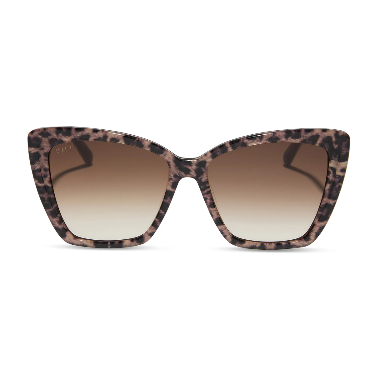 BECKY II - LEOPARD TORTOISE + BROWN GRADIENT SUNGLASSES