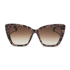 BECKY II - LEOPARD TORTOISE + BROWN GRADIENT SUNGLASSES