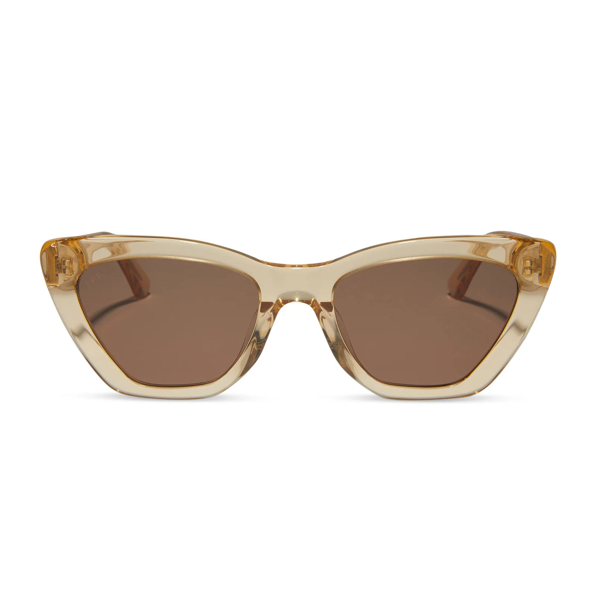 CAMILA - HONEY CRYSTAL + BROWN SUNGLASSES