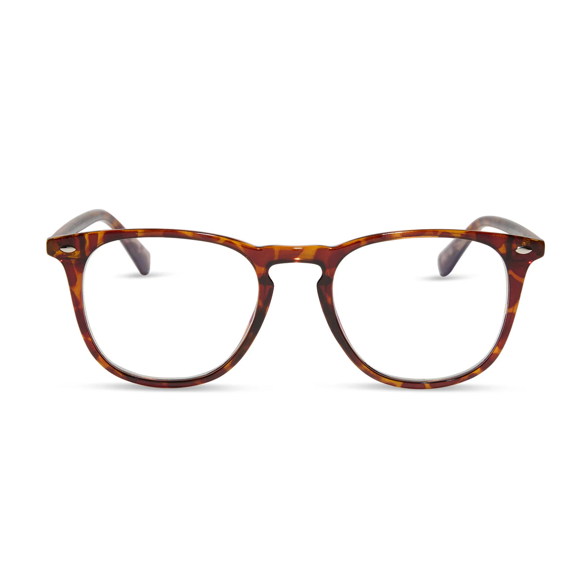 GRIFFIN - AMBER TORTOISE + BLUE LIGHT READERS