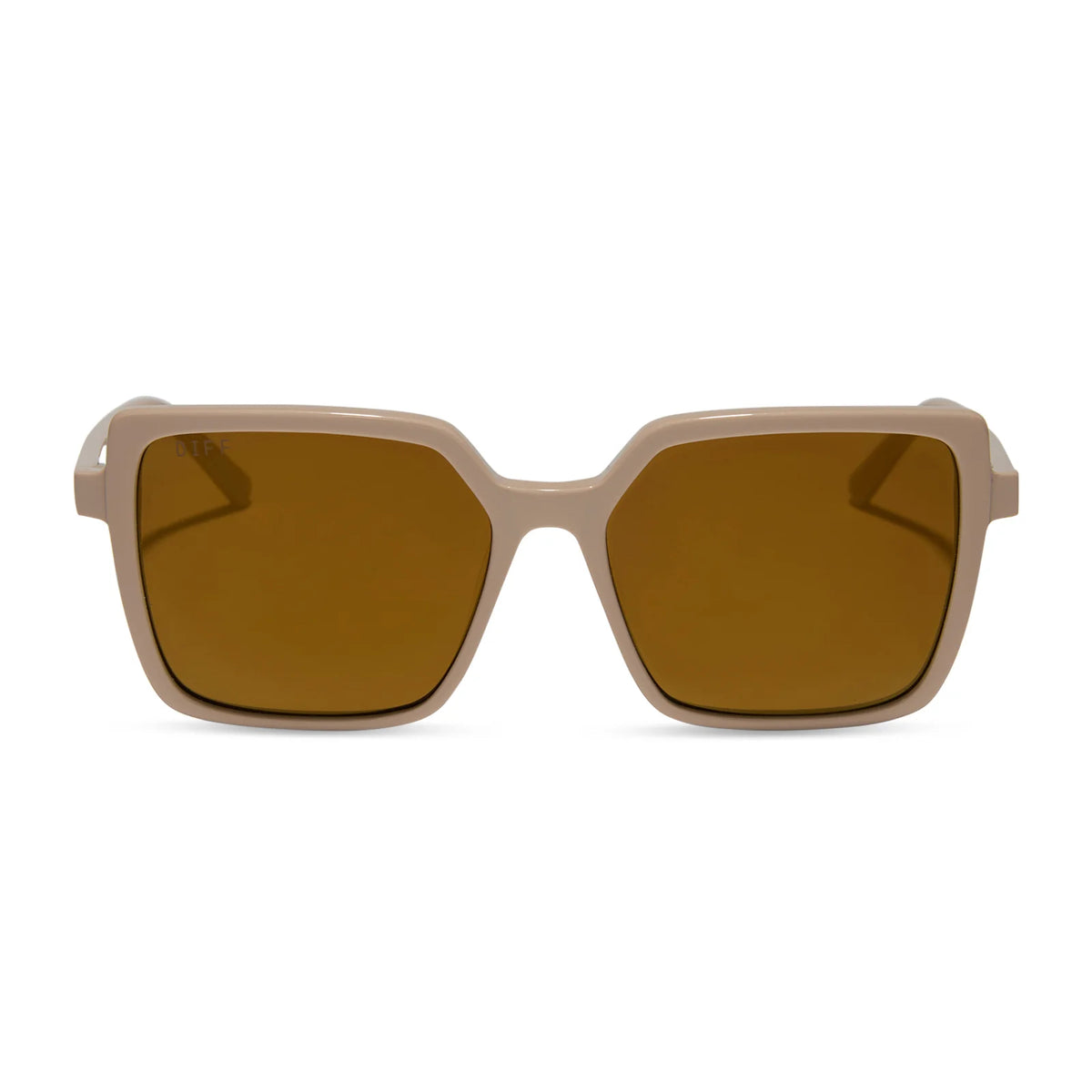 ESME - ALMOND + BROWN GOLD FLASH + POLARIZED SUNGLASSES