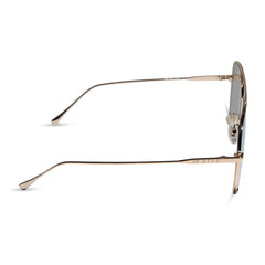 SCARLETT - GOLD + TURQUOISE ICE MIRROR SUNGLASSES