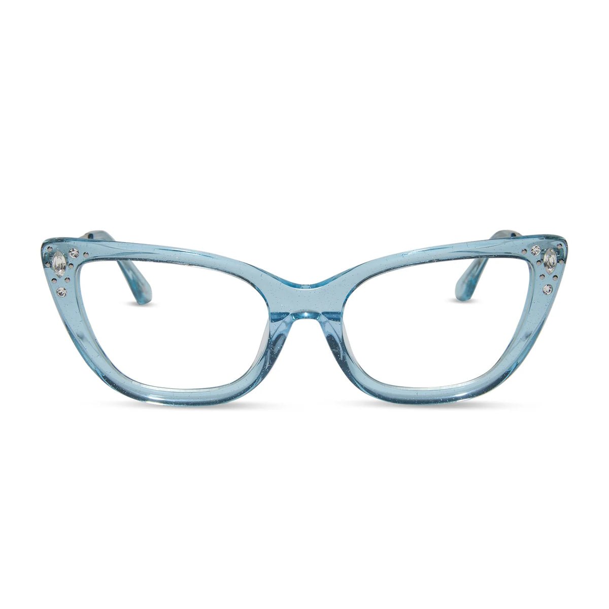 CINDERELLA - BLUE CRYSTAL GLITTER + GLASSES