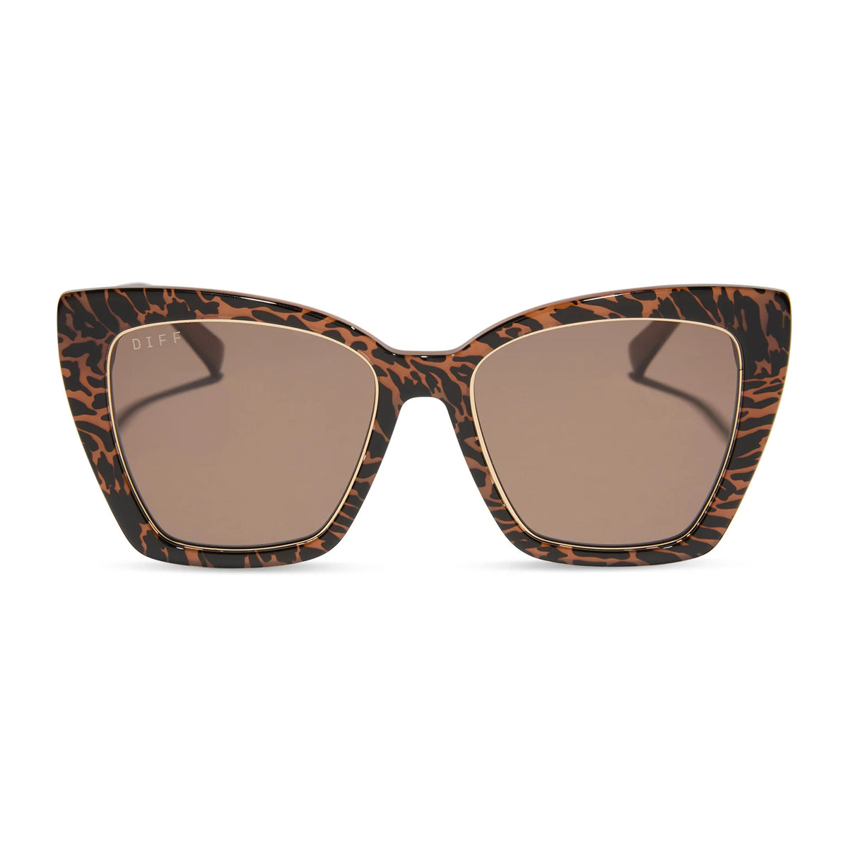 BECKY IV XS - ANIMAL + BROWN SUNGLASSES