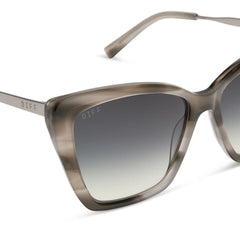 BECKY II - SMOKE MARBLE + GREY GRADIENT SUNGLASSES